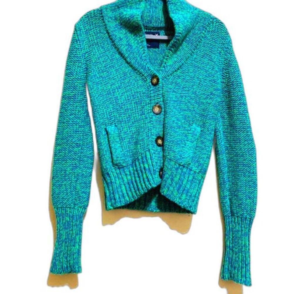 American Eagle Outfitters  green sweater long sleeve knit sweater size M cottage